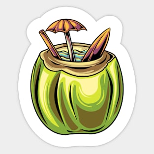 Coconut Summer Sticker